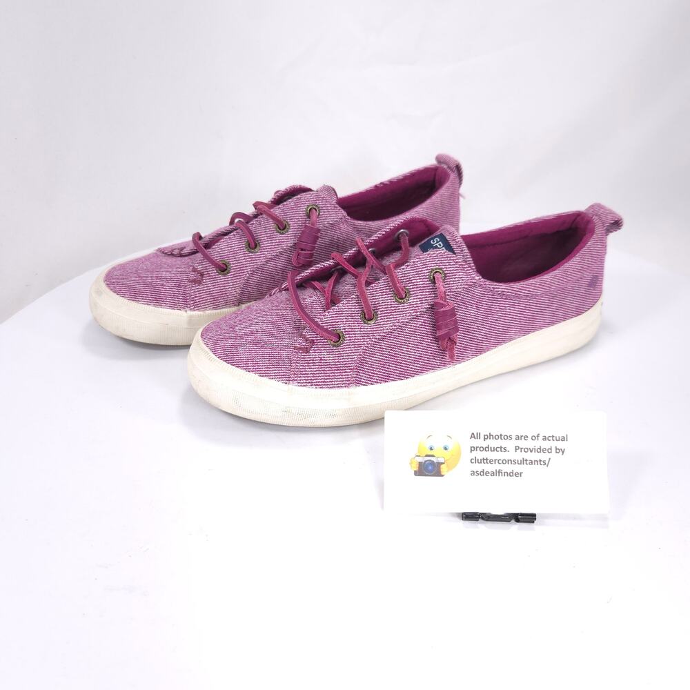 Sperry Top Sider Casual Lace Up Sneaker Shoe Womens Size 7 STS87172 Red White